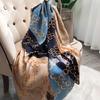 Lenço 100% Seda Pura Feminino Luxo Hangzhou Seda Genuína Envolve Para Senhoras Xales Estampados Foulard Feminino Lenços de Seda Natural
