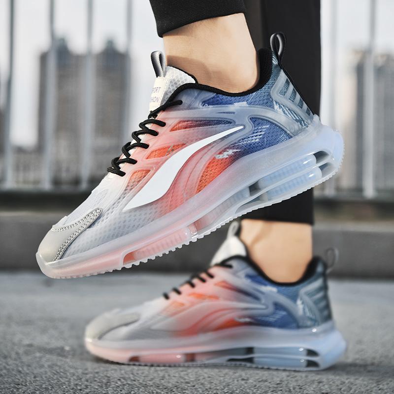 Pár tenisových bot Muži Síťovina Prodyšná Plochá Fashuon Outdoorové Sportovní Šněrovací Vycházková obuv Pánské tenisky odolné proti opotřebení