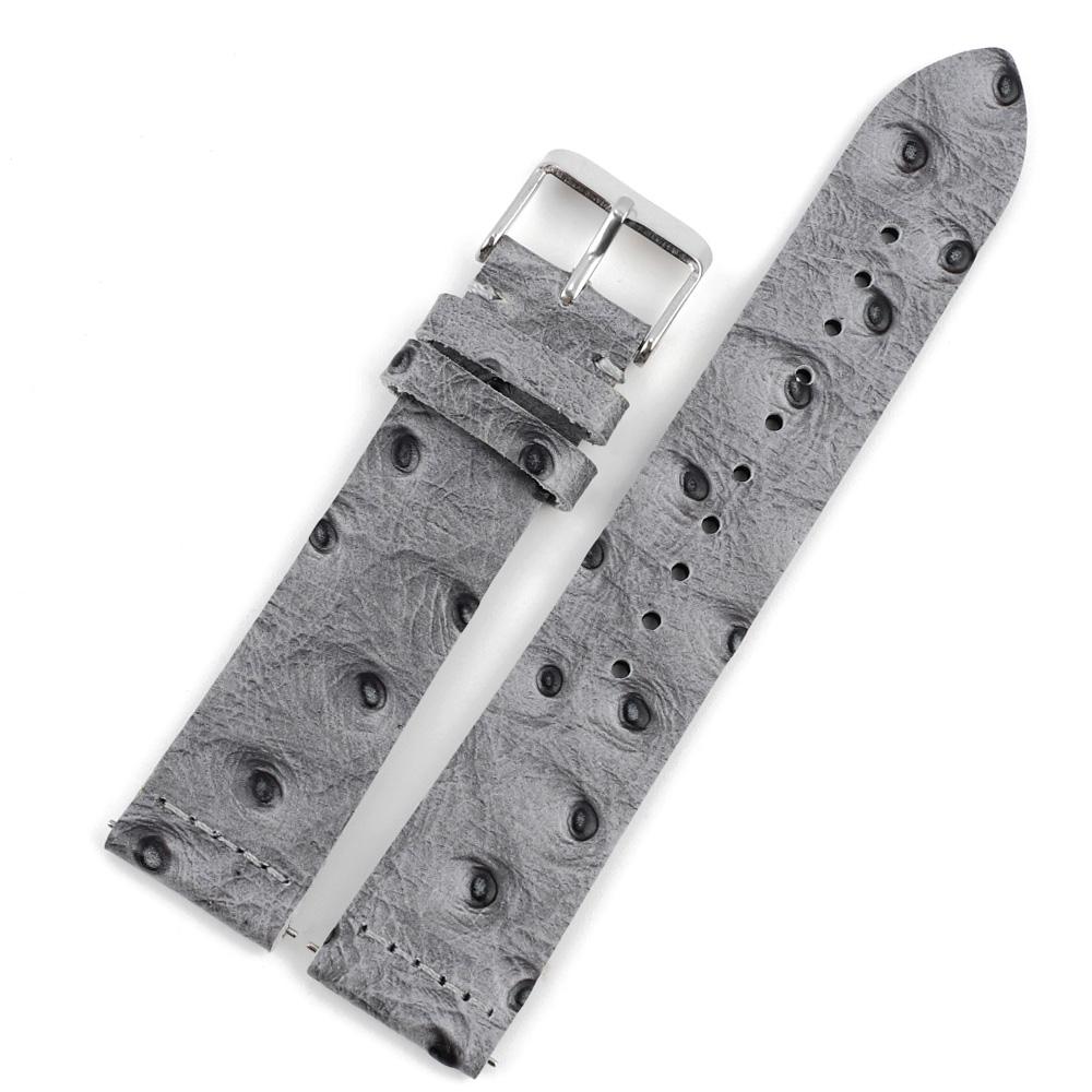 Ostrich Pattern Leather Quick Release Watchband 18mm 20mm 22mm Bracelet Genuine Leather Watch Strap Watch Accessories