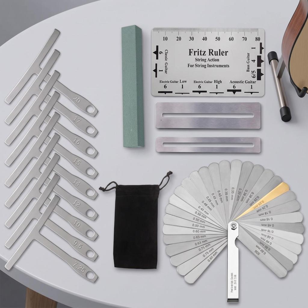 Guitar Setup Tool Kit Versatile Instrument Set with Fretboard