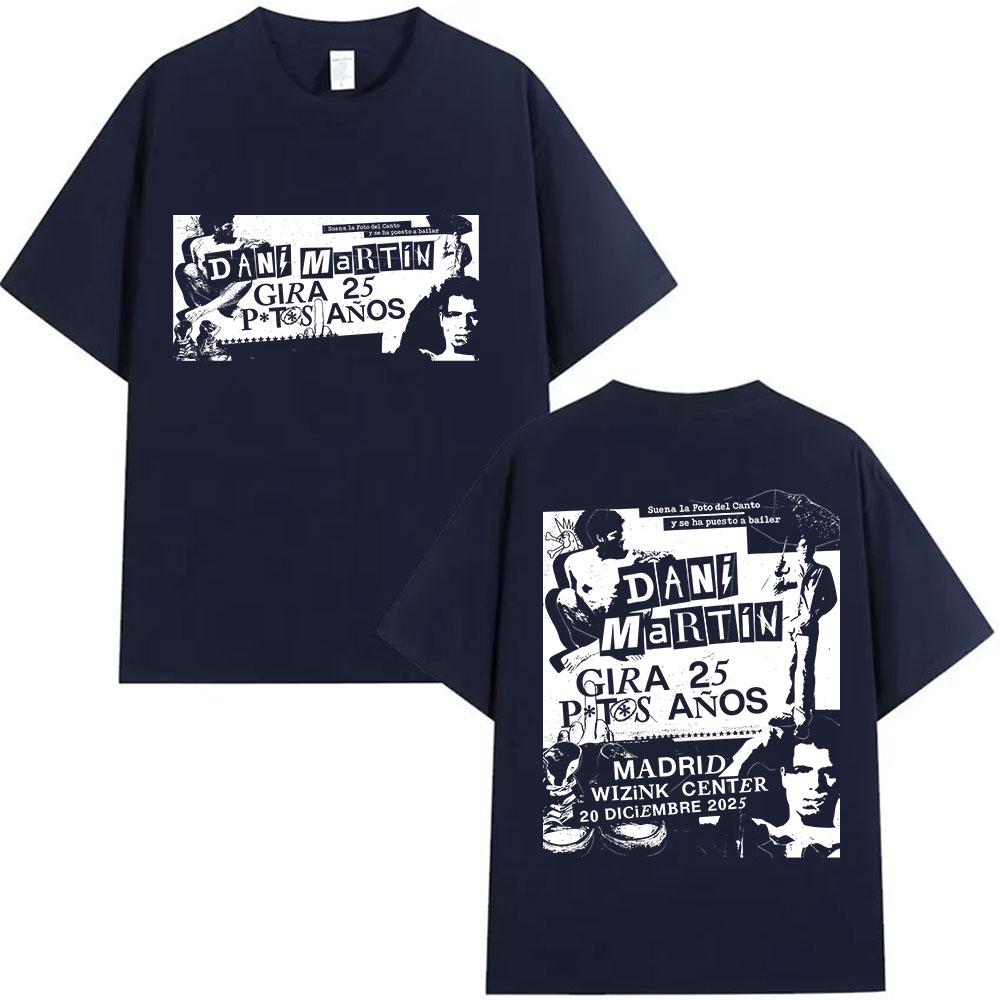 Rock Band Dani Martin Tour 20252026 Graphic TShirts Mens Gothic Hip Hop Short Sleeve Tshirt Pure Cotton T Shirt Streetwear