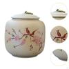 Ceramic Tea Portable 800ml Storage Canister Traditional Loose Leaf Holder for Sweet Treats And