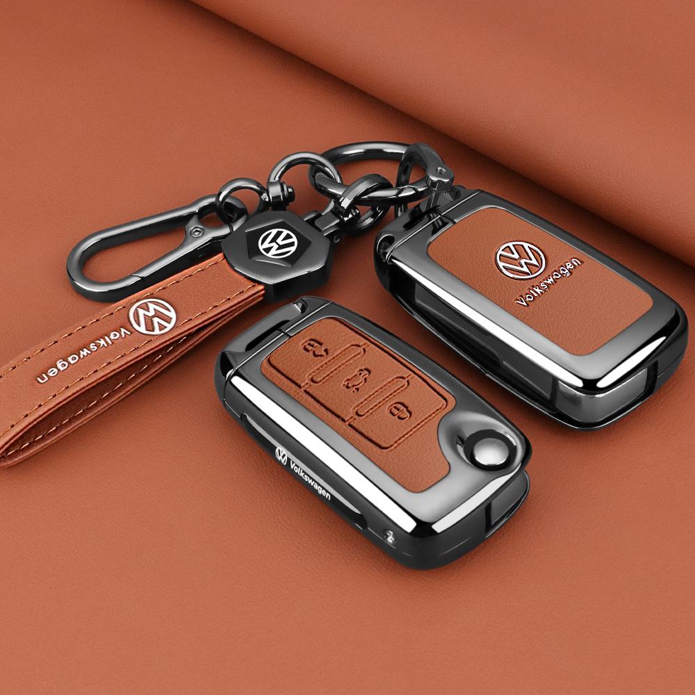T23-Zinc Alloy Car Remote Key Case Cover Holder Shell For Volkswagen VW Polo Golf Passat Tiguan Beetle Caddy Eos Auto Accessories