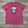 Hylete Mens L T Shirt Burgundy Skull Graphic Short Sleeve Unisex T-Shirt