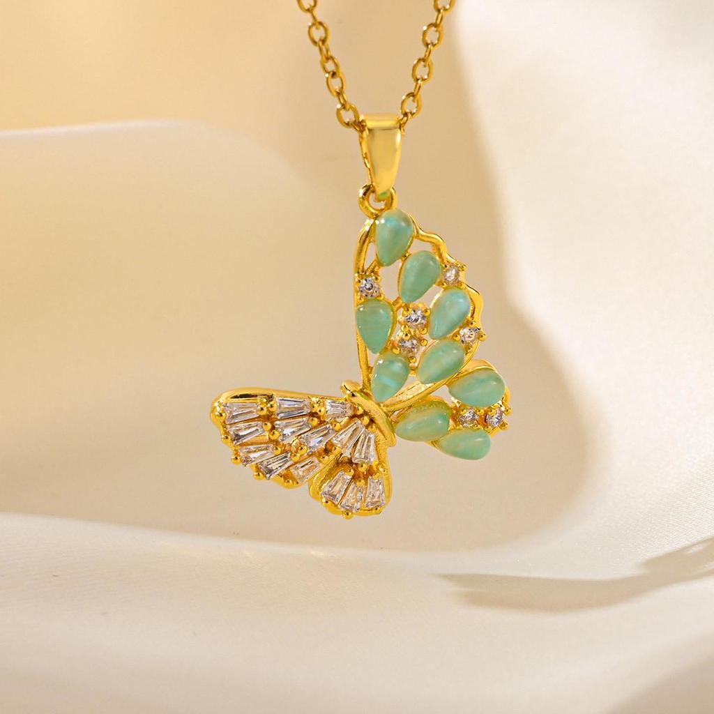 Korean Stainless Steel Butterfly Clavicle Chain: Fresh, Sweet, Light Luxury, Versatile Fashion Design