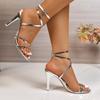 Plus Size Stiletto Sandals New Summer Round Toe Open Toe Niche Explosive Lightweight Heightening Sandals