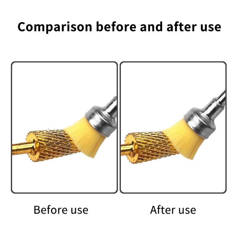 Nail Drill Bit Cleaning Brush Cleaner Electric Nail Files Milling Cutter Dust Remover Drill Accessories Nail Art Tool Polisher