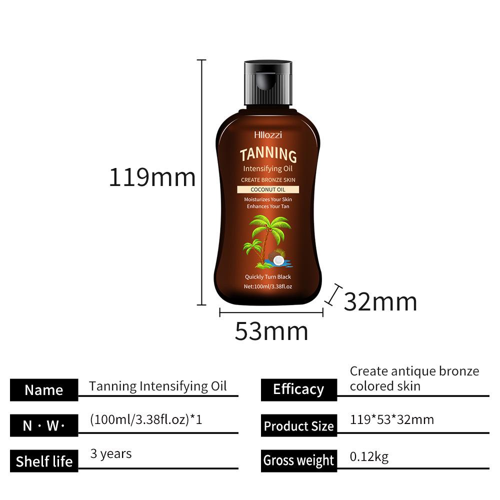 

Cross-Border Hot-Selling 100ml Coconut Self-Tanning Oil - Waterproof, Long-Lasting, Beautiful Bronze Tan.