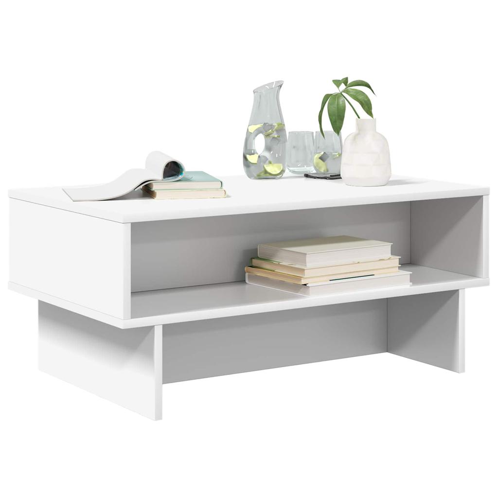 White Coffee Table 80 x 46 x 35 cm Engineered Wood