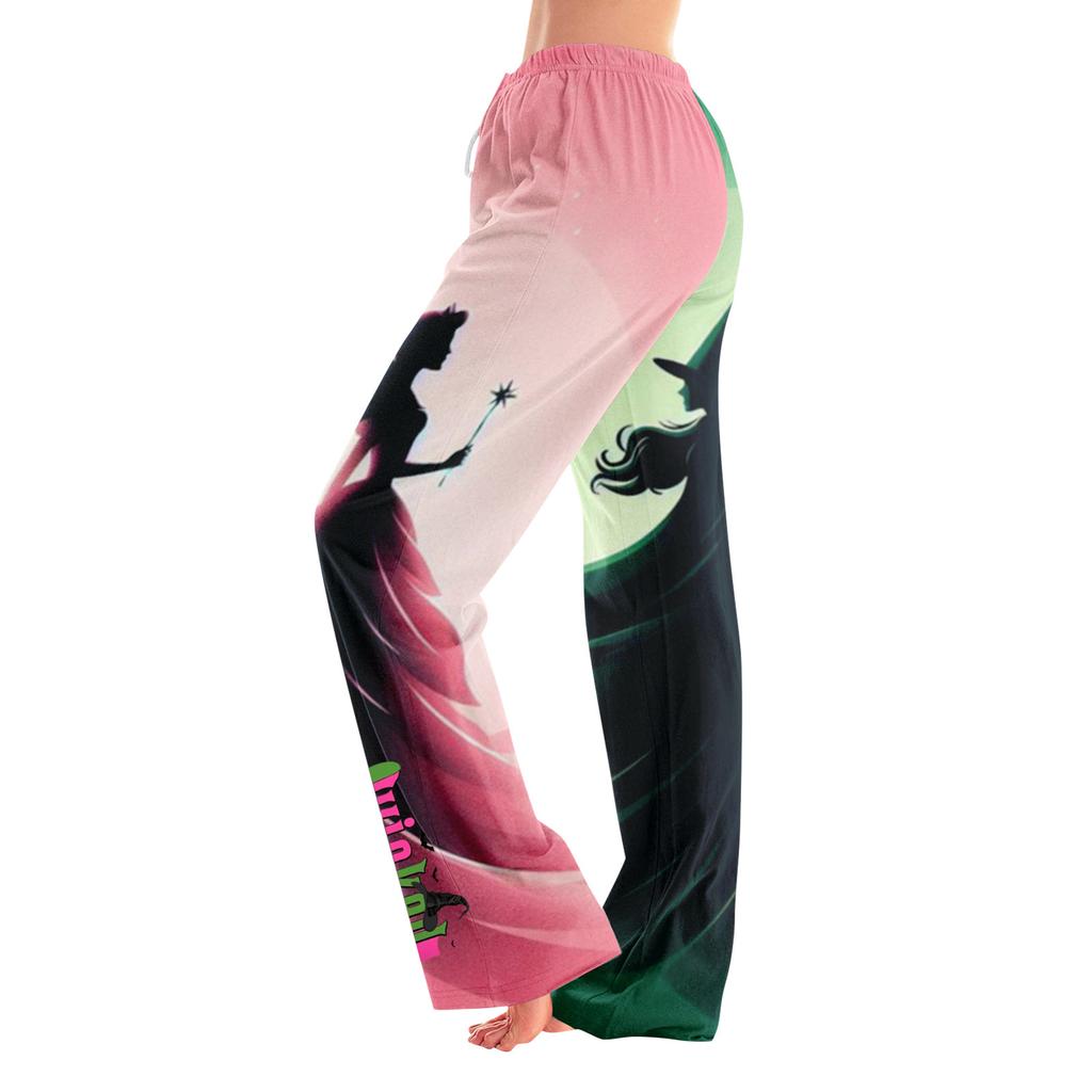 Damen Pyjamahose Nachtwäsche Lässige Hose mit Kordelzug und elastischer Taille Bequeme gerade lockere Yogahose