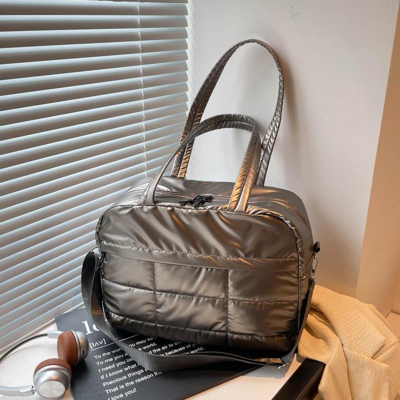 New Solid Color Soft Quilted Women's Handbag Shoulder Underarm Bag Lightweight and Simple Large-capacity Handbag