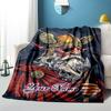 1PC Custom Name Warrior's Pride" flannel blanket versatile,all-season throw suitable for the living room,bedroom,camping,travel,and gift