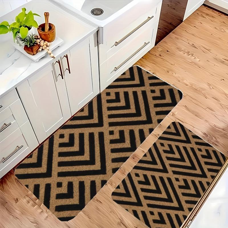 1PC Modular Flow Pattern Kitchen Rug Non-Slip Door Mat Pop Design Bathroom Rug Bath Mat Carpet for Home Sink Laundry Ecoreeree