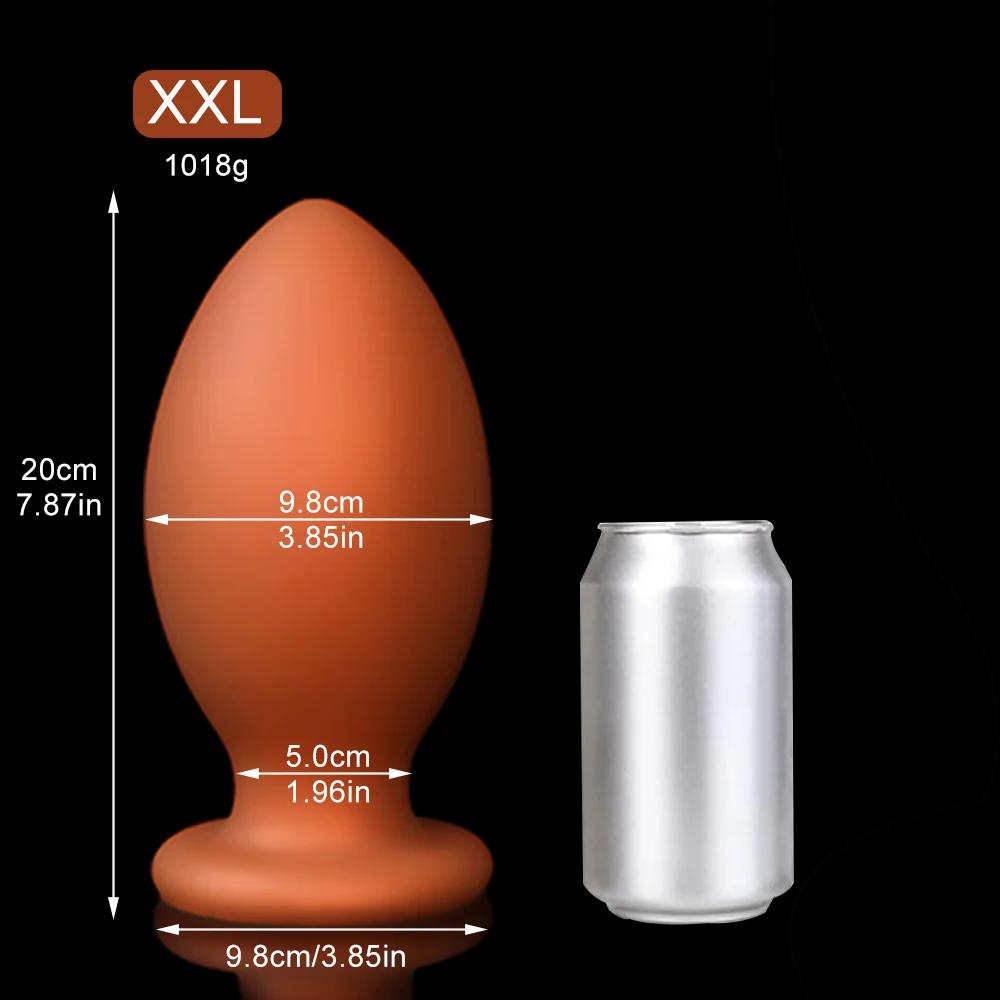 5 Size Huge Anal Plug Egg Butt Plug Sex Toys for Women Men Gay 18+ BDSM Prostate Massage Anal Dilation Soft Silicone Butplug