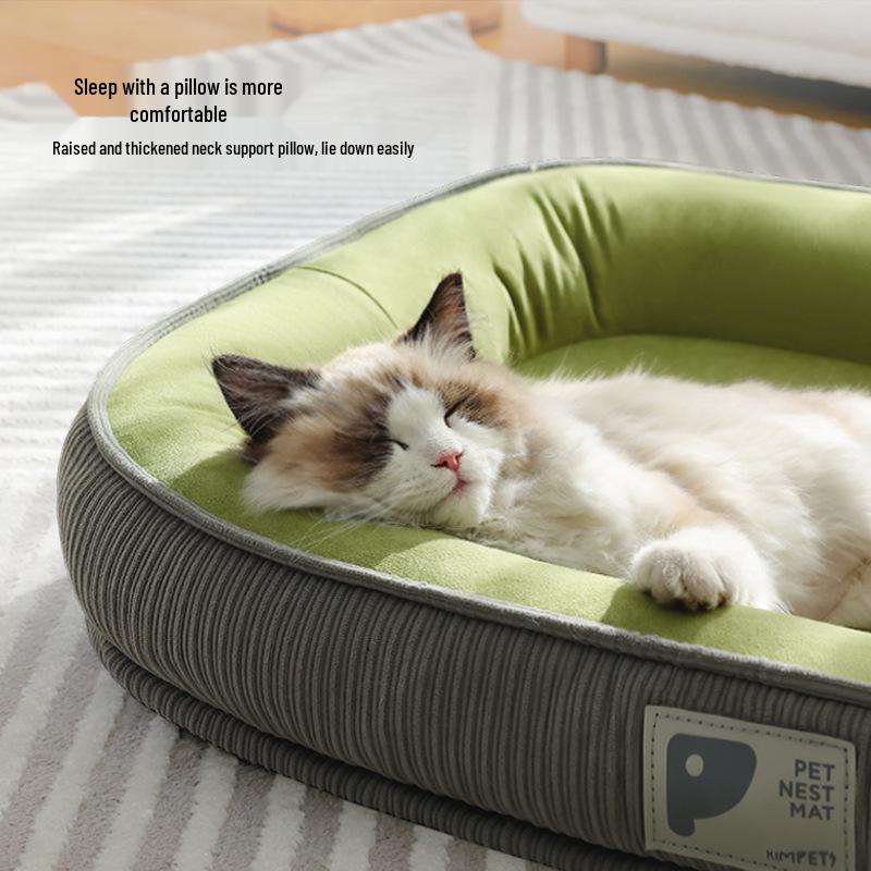 Cozy Washable Pet Bed - Winter Warmth for Cats & Dogs