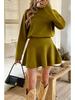 Seventeen Colors Slim Fit Half High Collar Knit Dress in Five Sizes