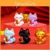 Delightful Resin Fortune Cat Ornaments For Car Interior Or Desk Adorable Maneki Neko Figures In Various Colors