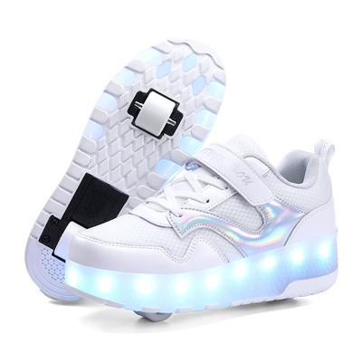 Nouvelles chaussures de course à doubles roues pour garçons et filles, chaussures légères