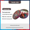 Ethnic Style Aromatherapy Candle Gift Set with Tinplate Dried Flowers