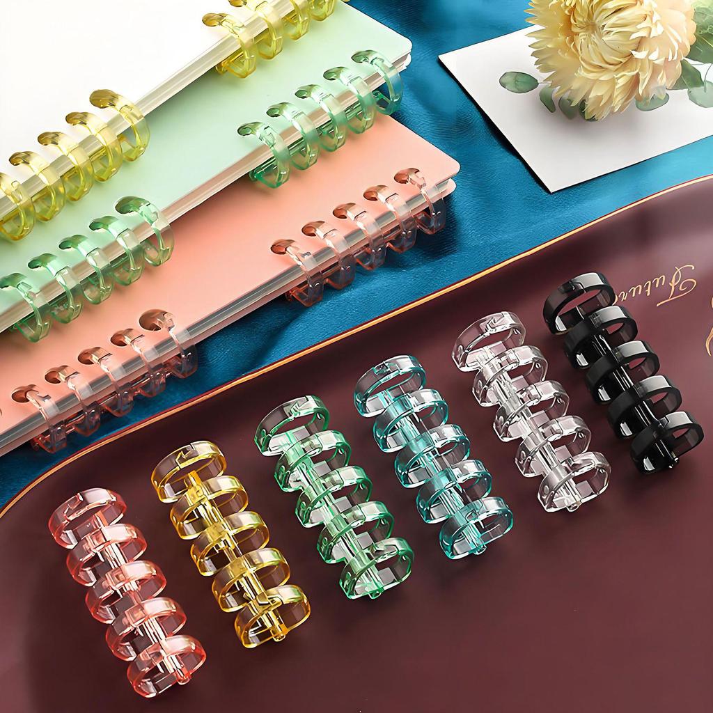 Colorful Large-Capacity 5-Hole Loose-Leaf Ring Binder Clip for DIY Book Binding