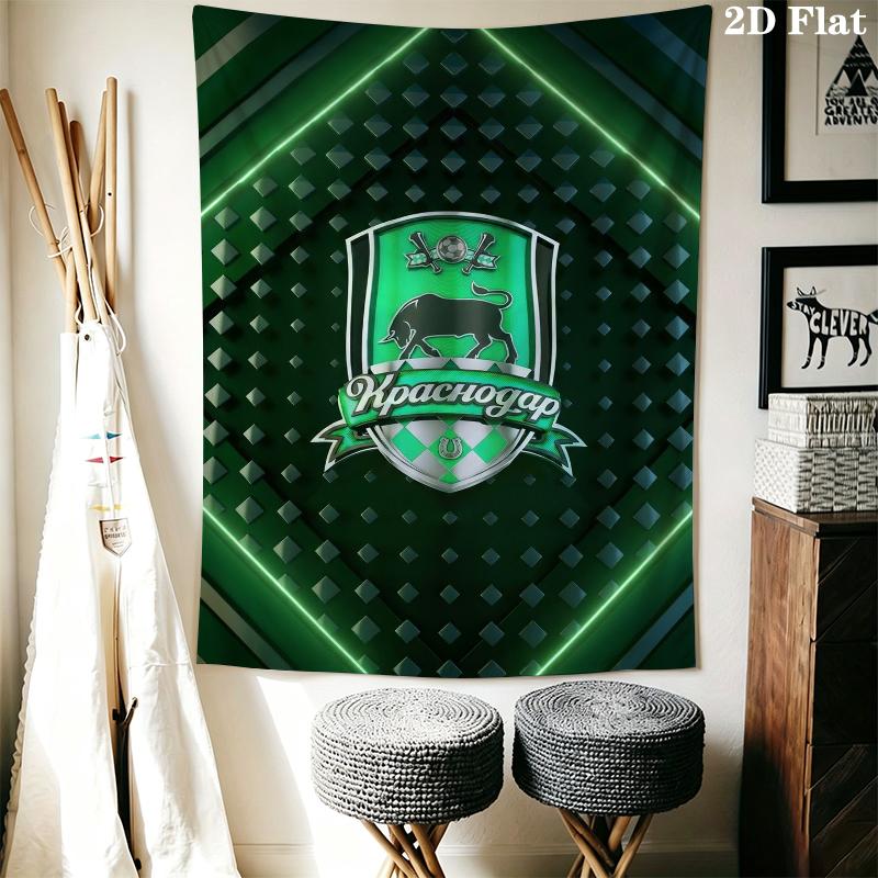 Fc Krasnodar Wall Tapestry Aesthetic Wall Hanging Printed Fabric Blanket Decorative Tapestries for Bedroom Living Room Home Decor