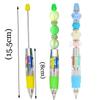 Lopenle 4 Ballpoint Office Stationery for Wedding and Diaries 12-Piece Set, Colors, Pens, Beads, DIY, 0.5mm, Sparkling, Stylish, Retractable, Set,