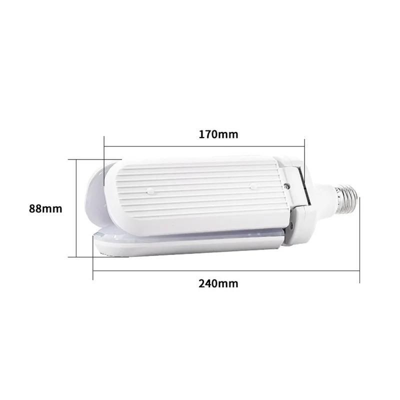 Високопотужна світлодіодна лампа E27 з широким діапазоном напруги, складане гаражне світло, висока яскравість, лампа зі стабілізованим струмом, лампа-літаюча тарілка