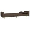 2 Seater Sofa Bed with 2 Cushions Taupe Fabric