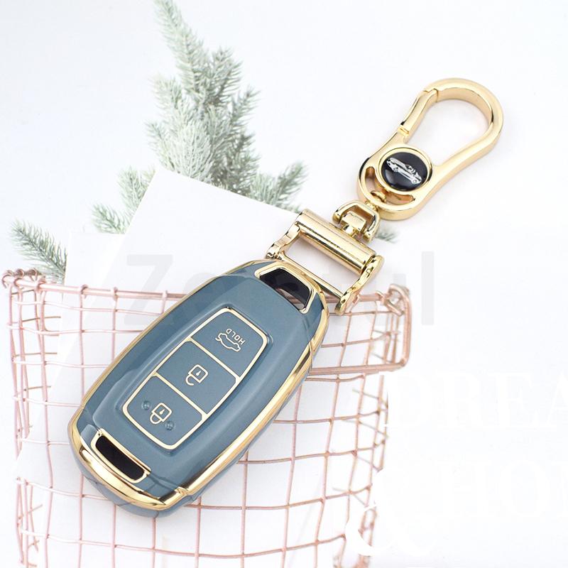 3 Buttons Tpu Shell Fob Car Key Case Full Cover For Hyundai Santa I30 Ix35 Encino Kona Solaris Azera Grandeur Elantra Accent Fe