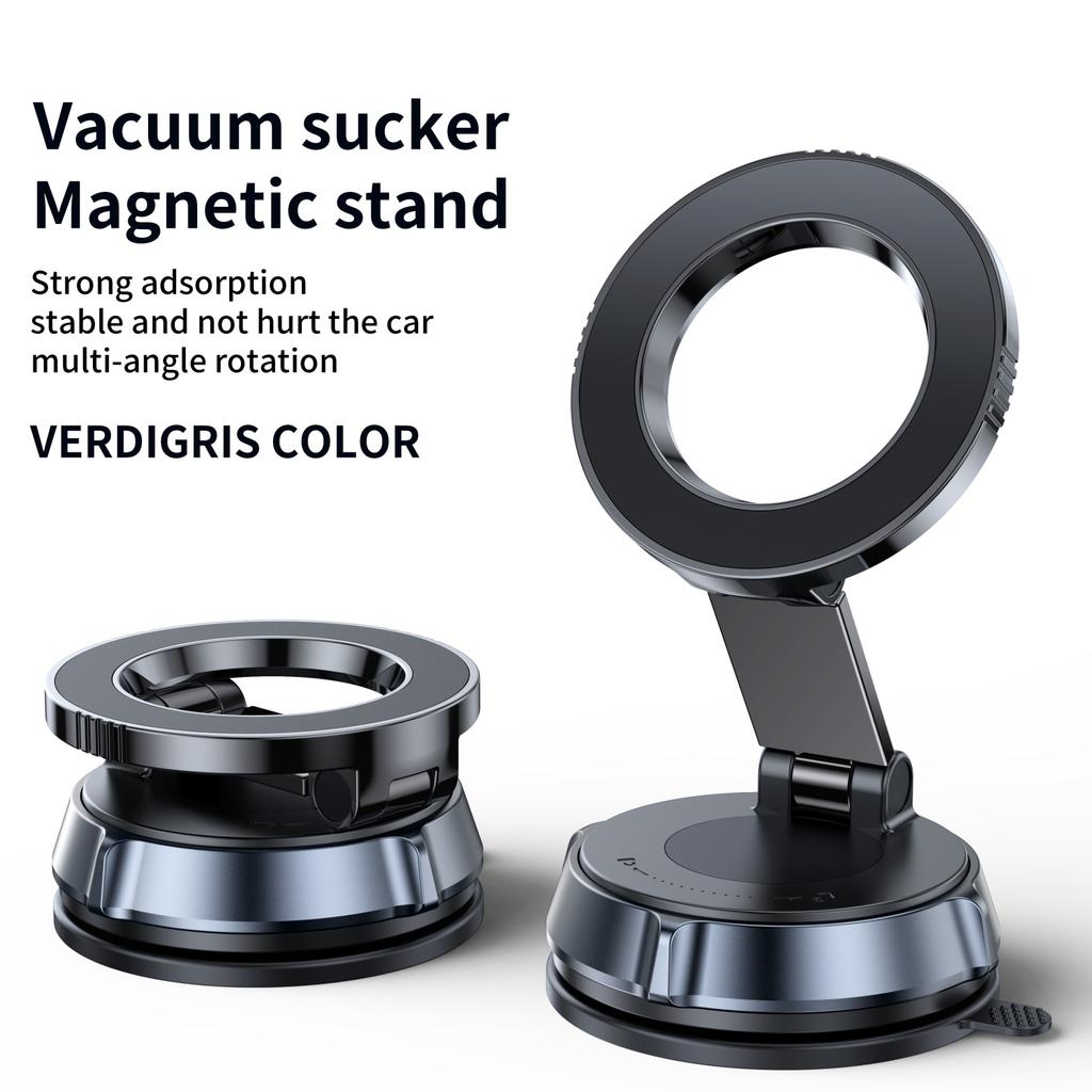Ultra Magnetic Phone Holder Foldable Car Phone Mount Dashboard Phone Bracket 360 Degree Rotation Vacuum Suction Cup GPS Stand
