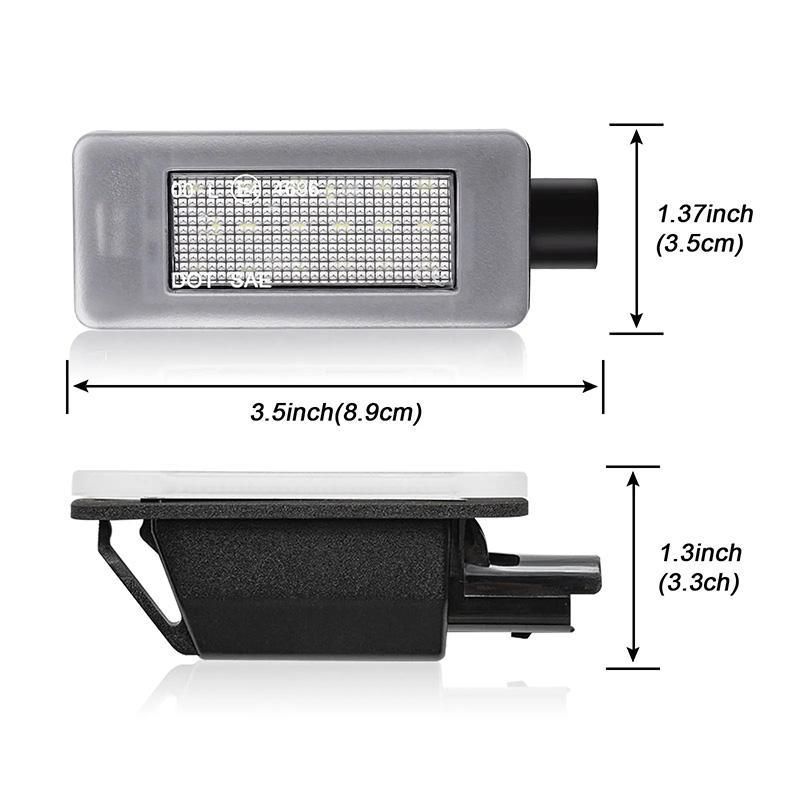 2Pcs LED License Plate Light Signal Lamp Fit For Citroen C3 MK3 C4 C5 For Peugeot 207 CC 208 2008 308 II #9682403680, 9661480980