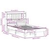 VidaXL Bed Frames Without Mattress White 135x190 Cm Solid Pine Wood, Bedroom Furniture, Slatted Base, Wooden Bed, 3308859
