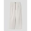 Fleece-Lined Elastic Waist Easy Pants Ivory