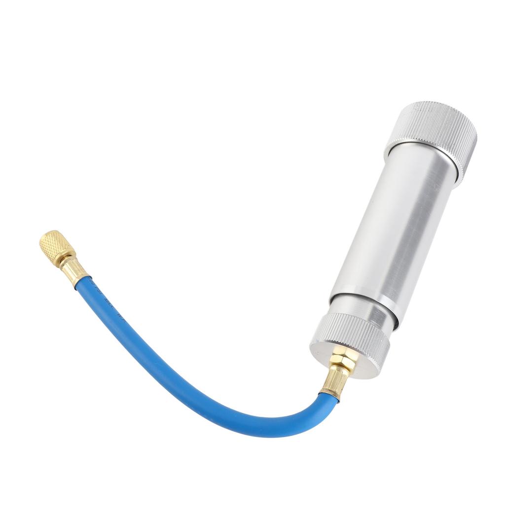 AC Oil and Dye Injector Refrigerant Tool 2oz Hand Turn AC Oil Injection Tool with Adapter for Home Automotive HVAC System