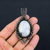 Moonstone Gemstone Pure Copper Wire Wrapped Handmade Pendant Jewelry
