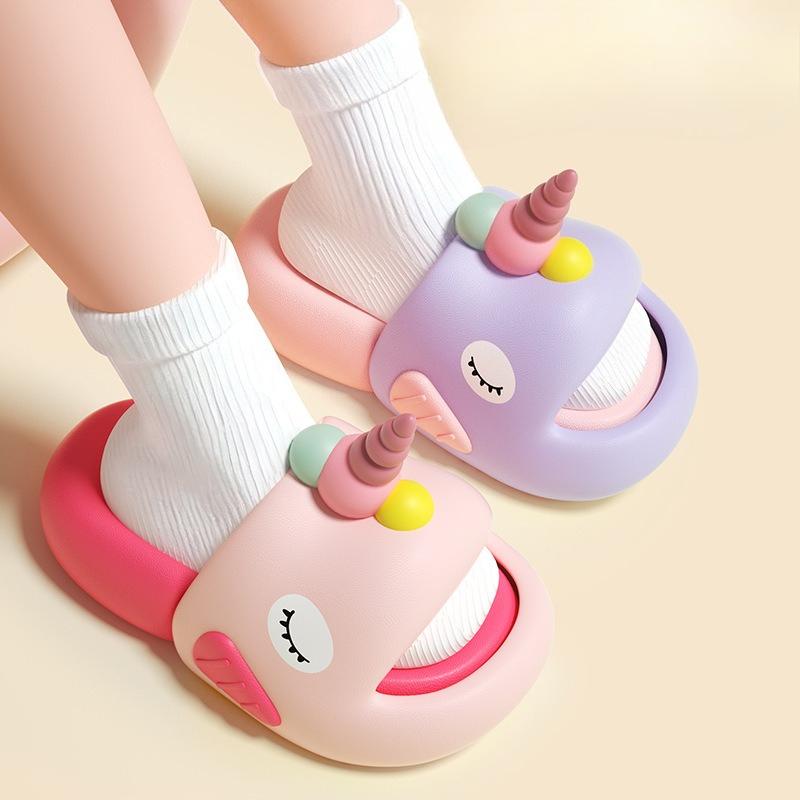 

New Style Cartoon Shoes - Girls Anti-slip Boys Flip-flops 24-25