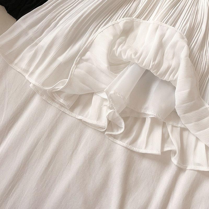 Jednobarevné šifonové letní šortky sukně Dámská móda Elastický pas Skládaná mini sukně Ležérní plážové Faldas Saias