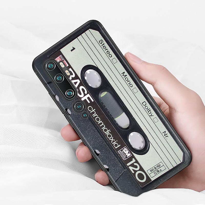 

Черный чехол-кассета с винтажной магнитной лентой для Xiaomi Mi NOTE 10 9 8 Lite 9T SE A1 A2 A3 CC9 SE Lite Mix 3 F1 Чехол для телефона Mi CC9 Pro