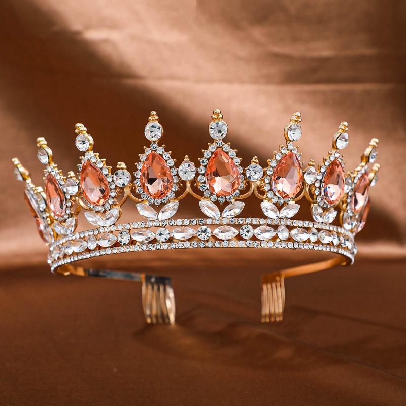 Meier Baroque full circle crown headpiece - hot selling rhinestone alloy tiara hair accessory
