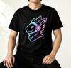 Groovy Protogen Brust Linienzeichnung Anime Grafik Unisex T-Shirt Streetwear Y2K Furry Cosplay Ästhetik Cyber Kawaii Gamer Kleidung T-Shirt