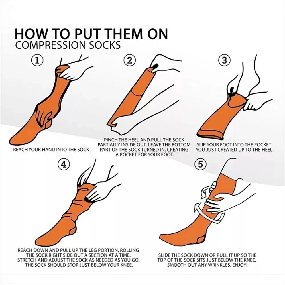 Compression Stockings Medical Varicose Veins Pain Relief Diabetes Knee Tight Stockings Outdoor Marathon Football Cycling Socks