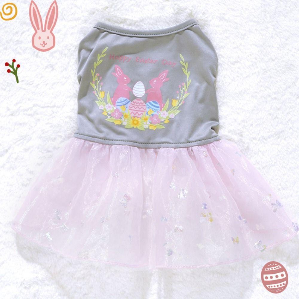 

Washable Dog Bunny Skirt Cute Cat Mesh Skirt Practical Easter Pet Skirt Pet Supplies S зелений