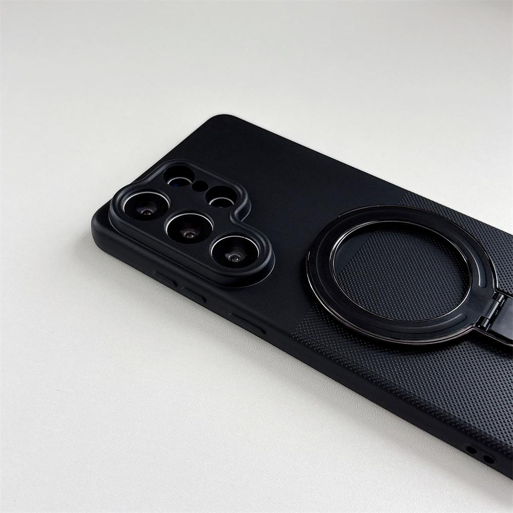 Simple Matte Dot Texture Mobile Phone Case for SamSung Galaxy S26 Ultra S25 A57 A56 Ring Stand Holder Skin Feel Protection Cover