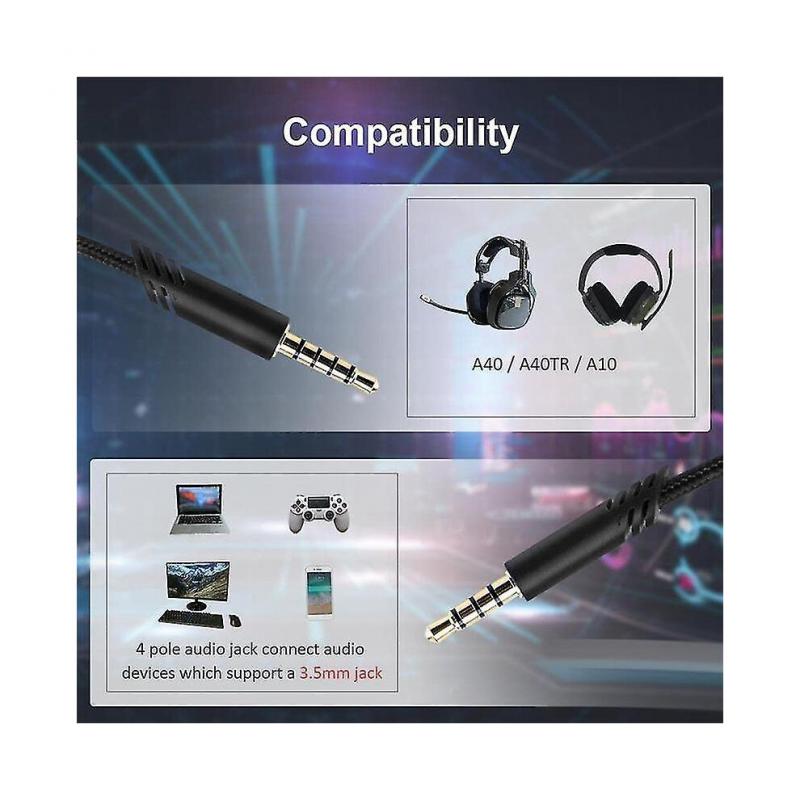 Replacement Earphone Cable Suitable for Astro A40 Headset,PS5 Xbox Controller-D10