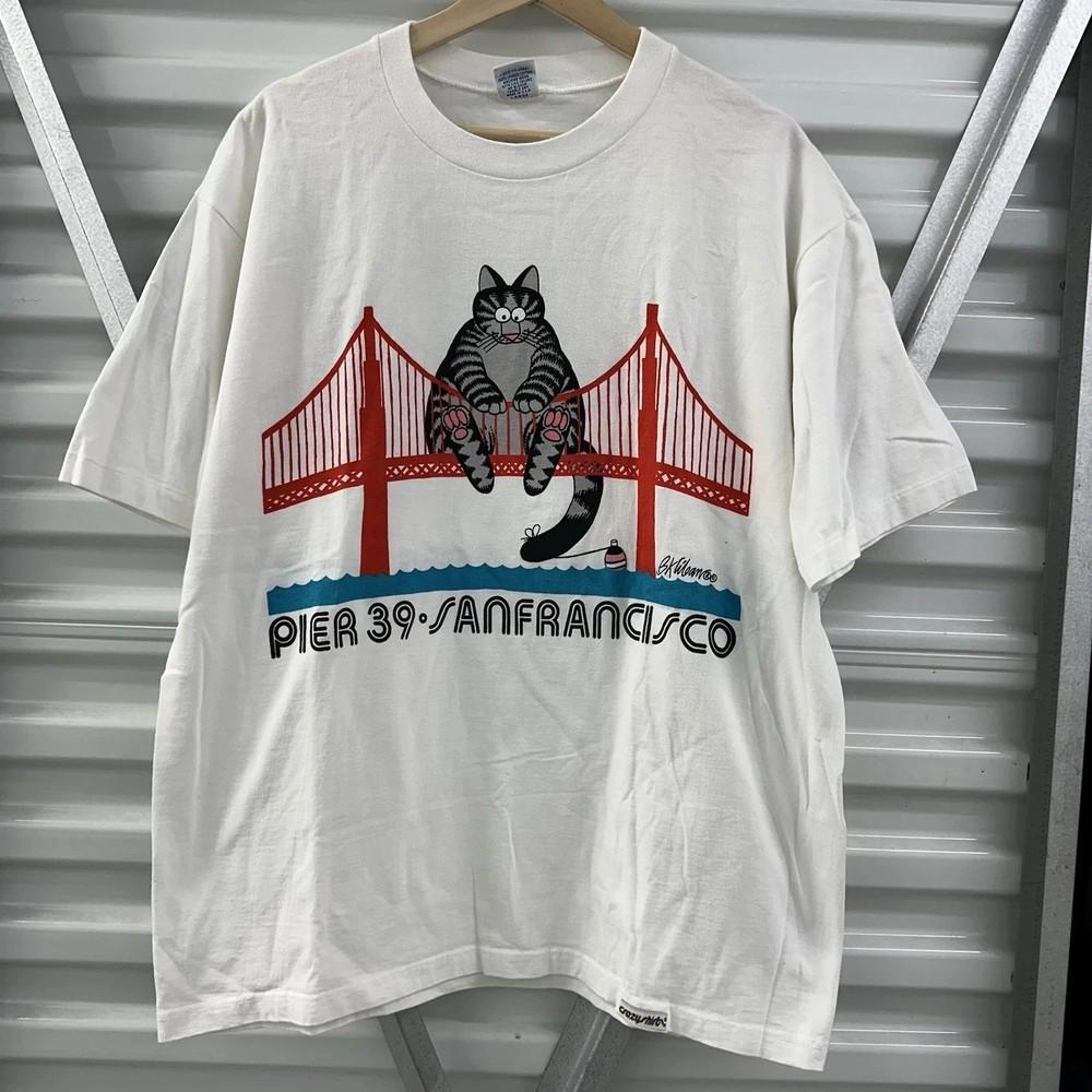 Vintage Crazy Shirts Hawaii Kliban Cat T Shirt San Francisco reprint VK10084 Unisex T-Shirt XL