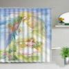 European Style Religious Oil Painting Shower Curtains Art Bathroom Decoration Waterproof Bathtub Home Decor Cloth Curtain Set