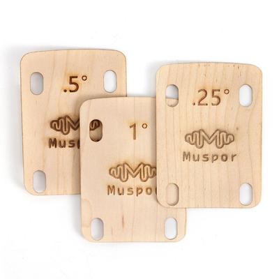 3 Pcs 0.25 0.5 1 Degree Guitar Neck Shims Maple Plate Thickness Guitar Maple Plate Solid Replacement Wood Guitar Neck Shim