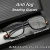 Ultra Light Anti Fog Reading Glasses Flexible Mirror Legs Comfortable Classic Square Anti-Blue Light Hd Eyeglasses 0 To +4.0