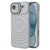 For iPhone Air Case Compatible with MagSafe PC Kickstand Ripple Texture TPU Phone Cover