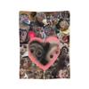 Monkey Face Funny Meme Blanket Cozy Soft  Throw Blankets for Bed 50x60 Inch Multiple Sizes Bedding Throws